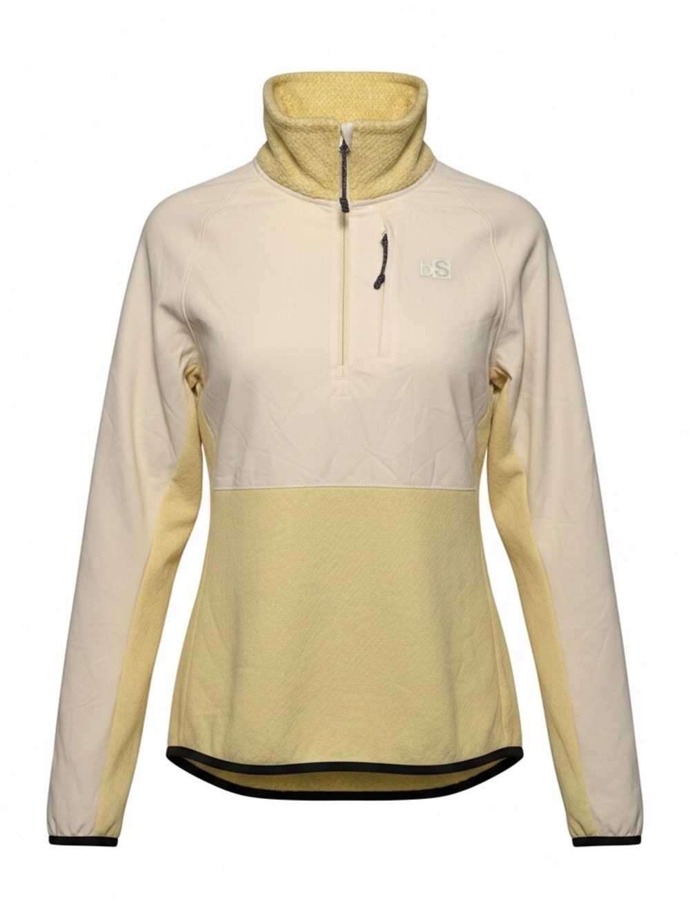 BlackStrap Women’s Lightweight Terry Cloth Lined Zip Jacket Cream & Yellow - S